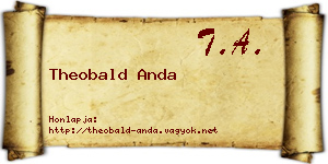Theobald Anda névjegykártya